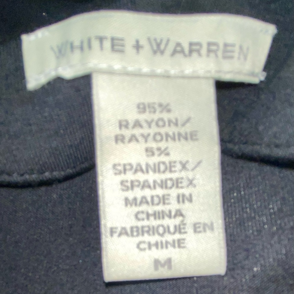 White+Warren Black Draped Neckline Blouse - Picture 4 of 4
